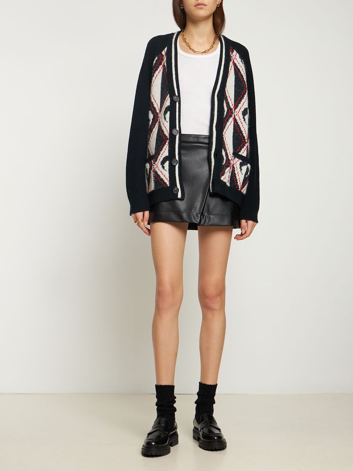 Designers Remix Marie Faux Leather Mini Skirt