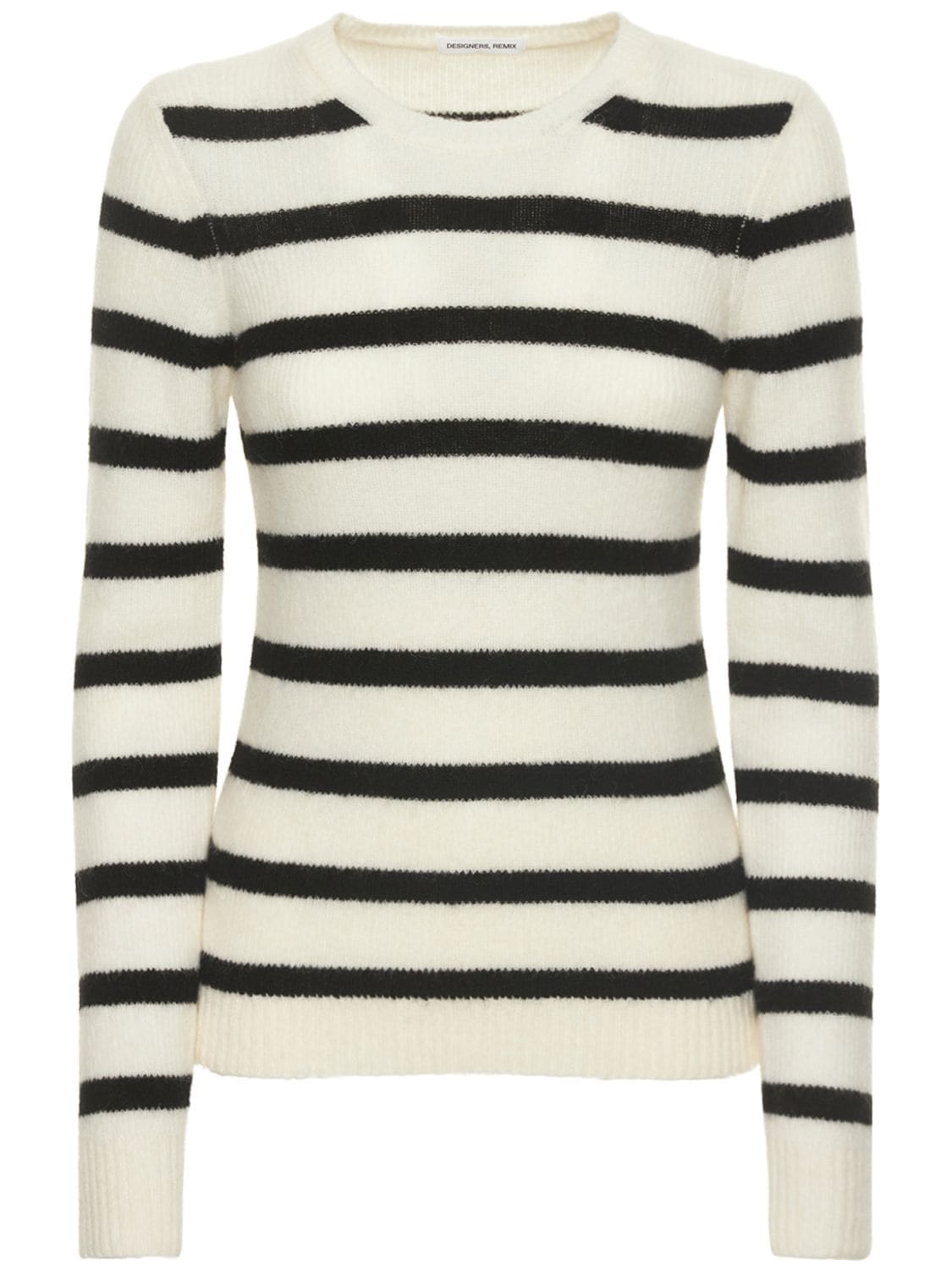 Cara Breton Striped Wool Blend Sweater – WOMEN > CLOTHING > KNITWEAR