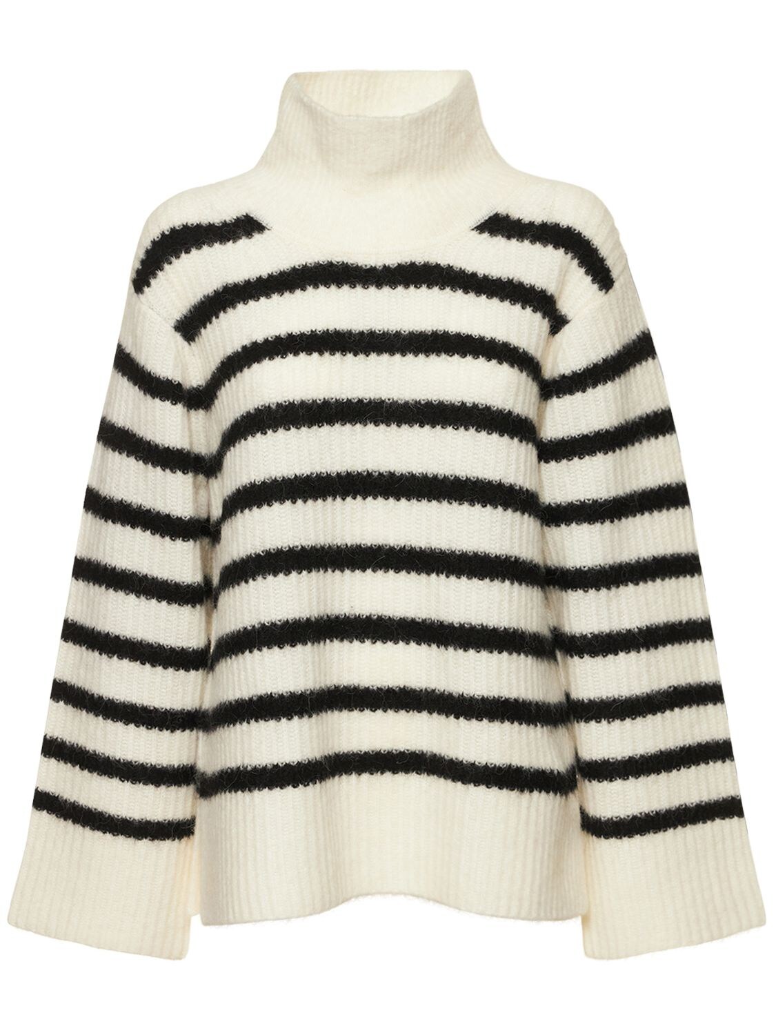 Cara Breton Striped Turtle Neck Sweater – WOMEN > CLOTHING > KNITWEAR