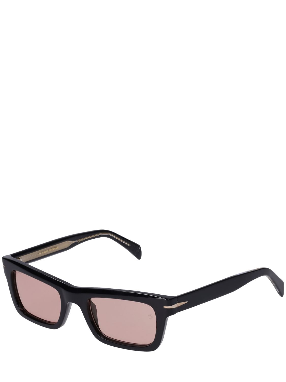 Shop Db Eyewear By David Beckham Db Squared Acetate Sunglasses In Black,nude