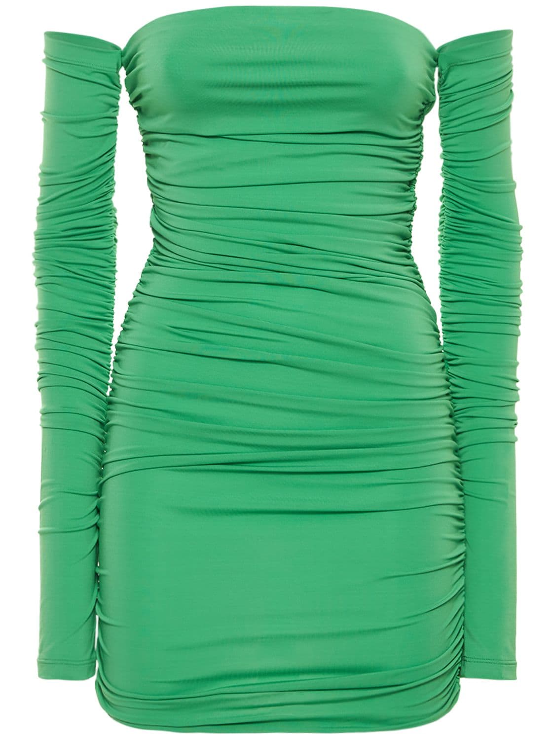 The Andamane Linda Viscose Jersey Crepe Mini Dress In Green