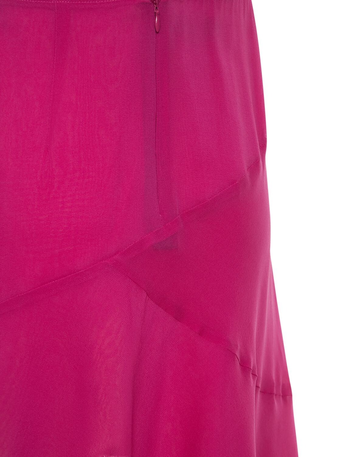 Shop The Andamane Layla Stretch Silk Georgette Mini Dress In Pink