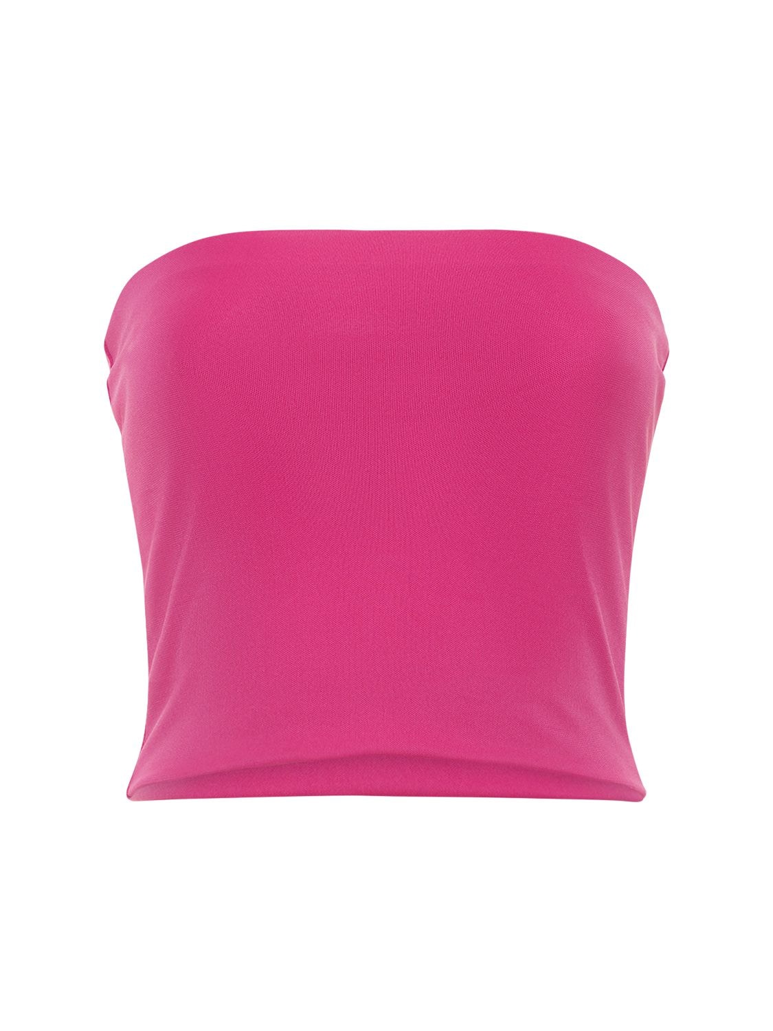 Shop The Andamane Gwen Jersey Stretch Tube Top In Pink
