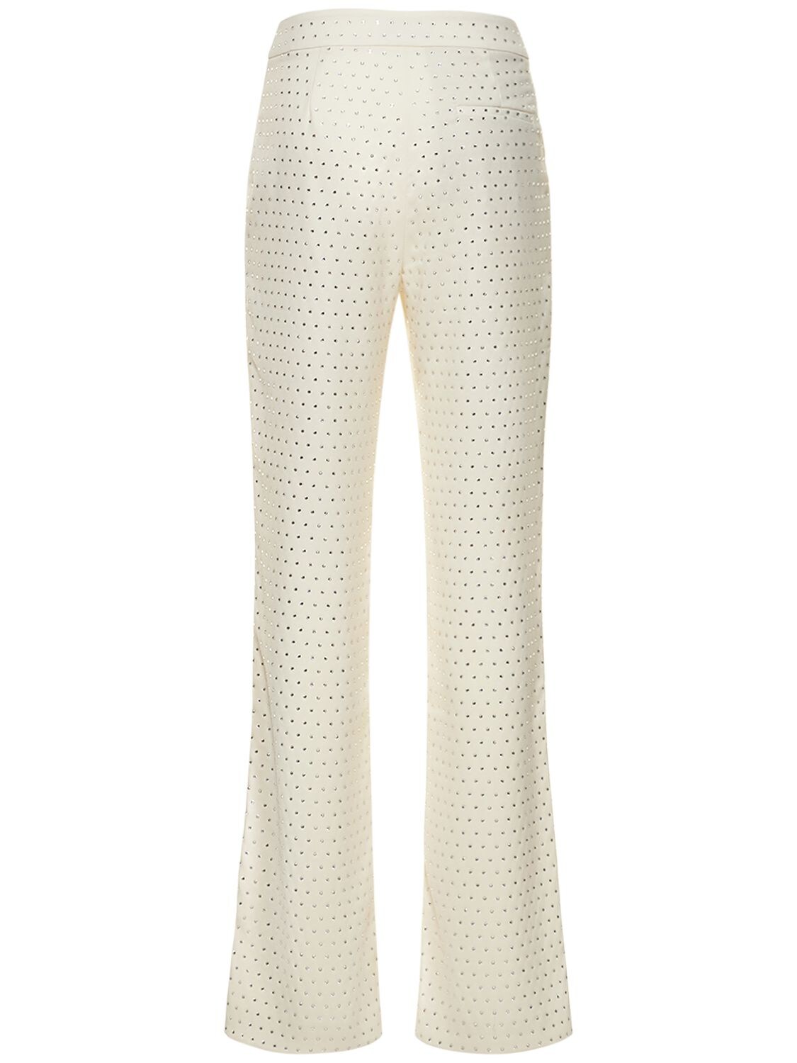 Shop The Andamane Gladys Embellished Straight Pants In White