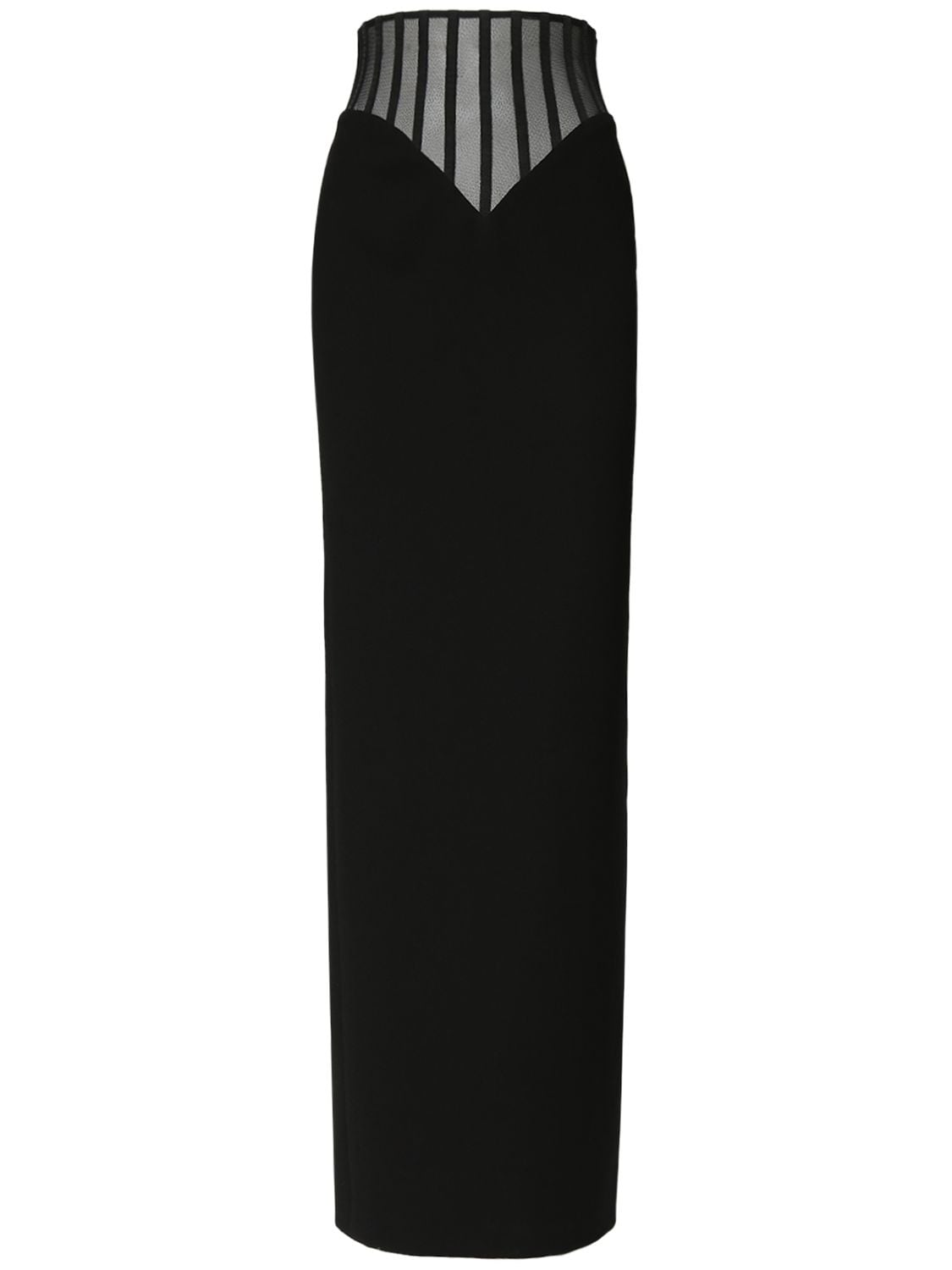 Monot High-rise Crepe Maxi Skirt In Black