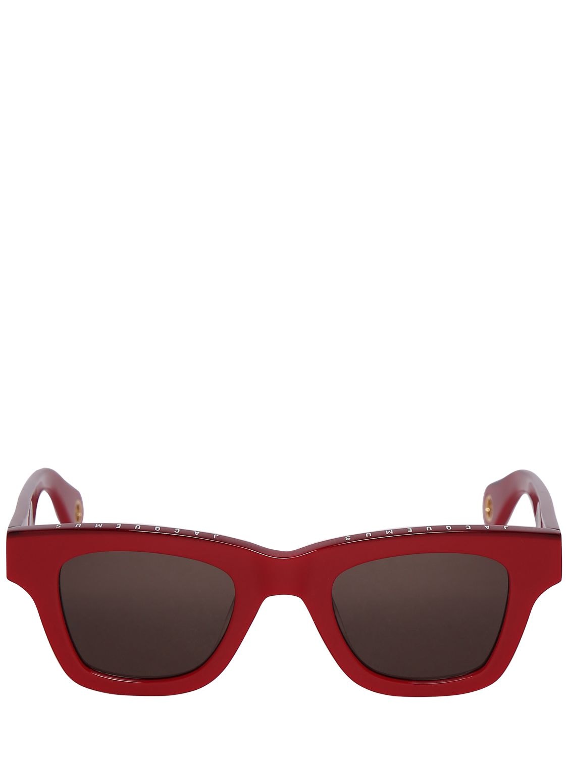 Jacquemus Les Lunettes Nocio Acetate Sunglasses In Red,grey