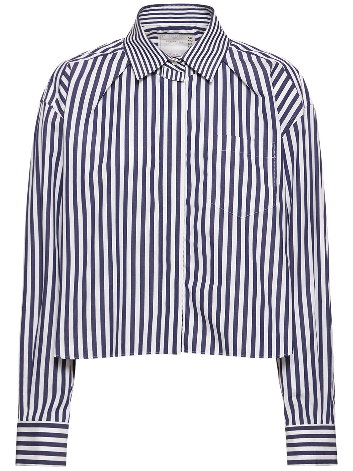 Sacai Striped poplin shirt | Smart Closet