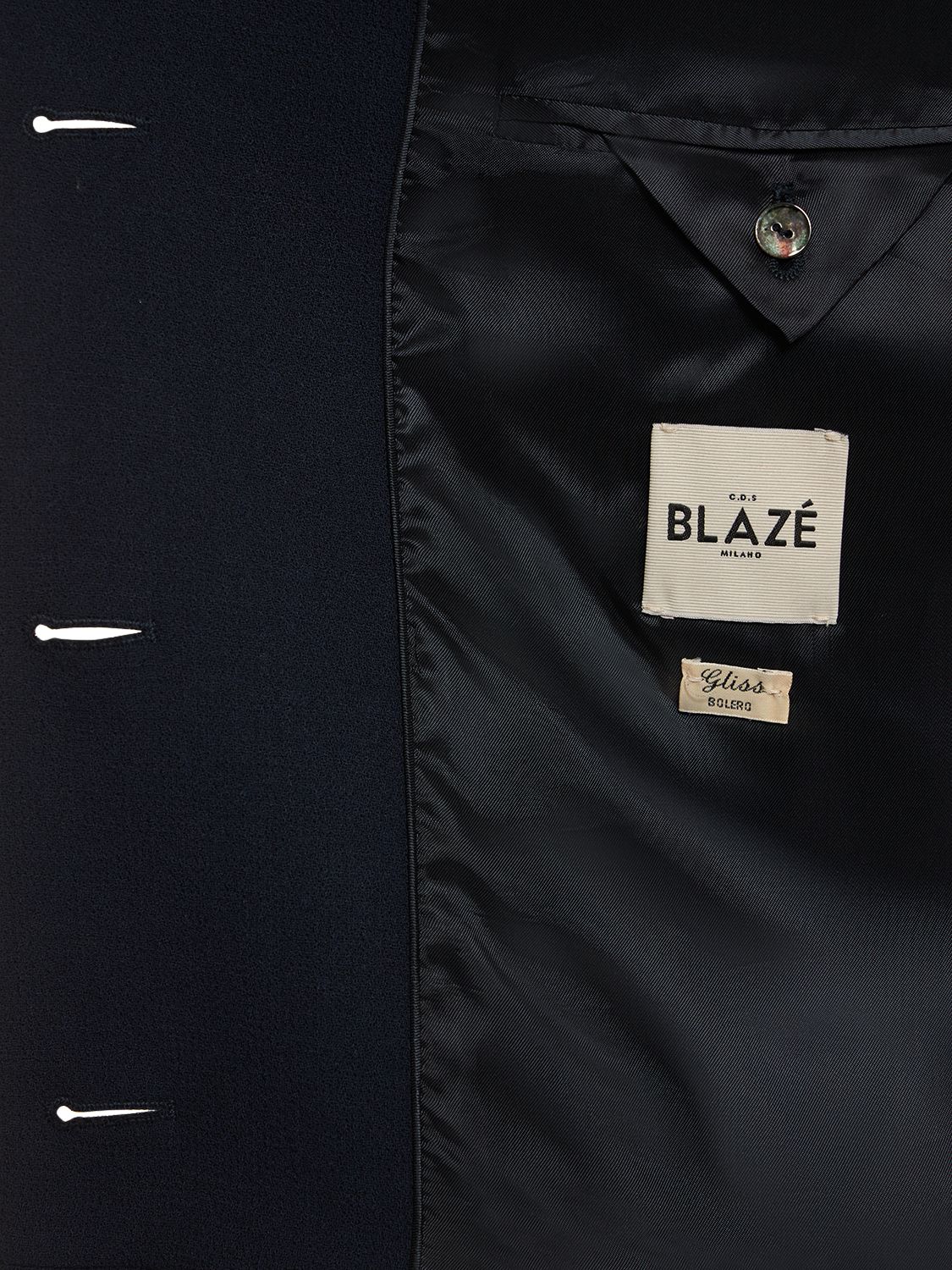 Shop Blazé Milano Resolute Gliss Wool Jacket In Blue