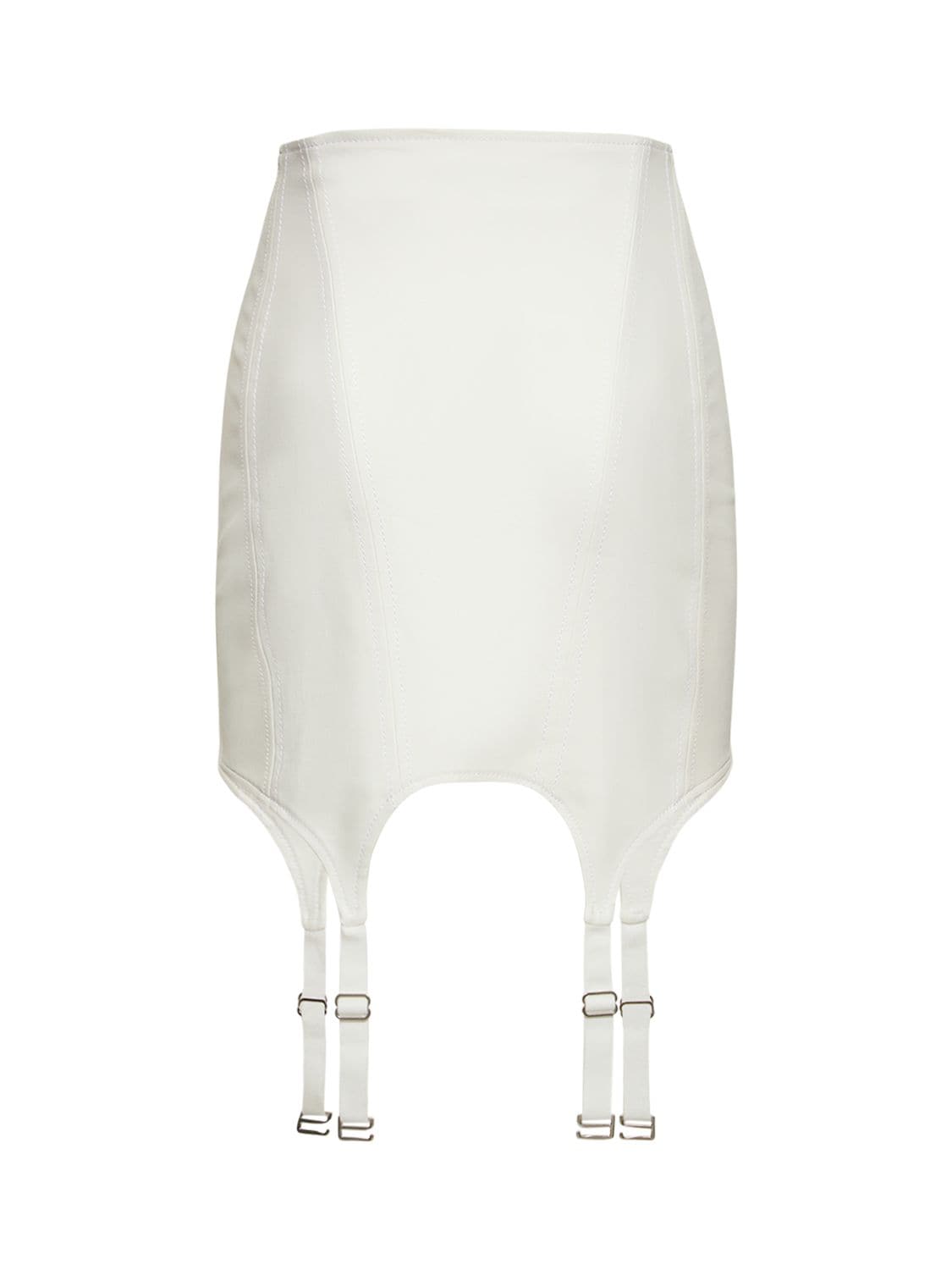 Shop Dion Lee Corset Mini Skirt In Ivory