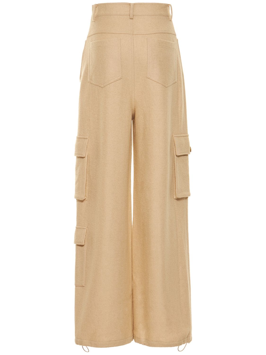 Hailey Suede Oversized Cargo Pants - Beige – The Frankie Shop