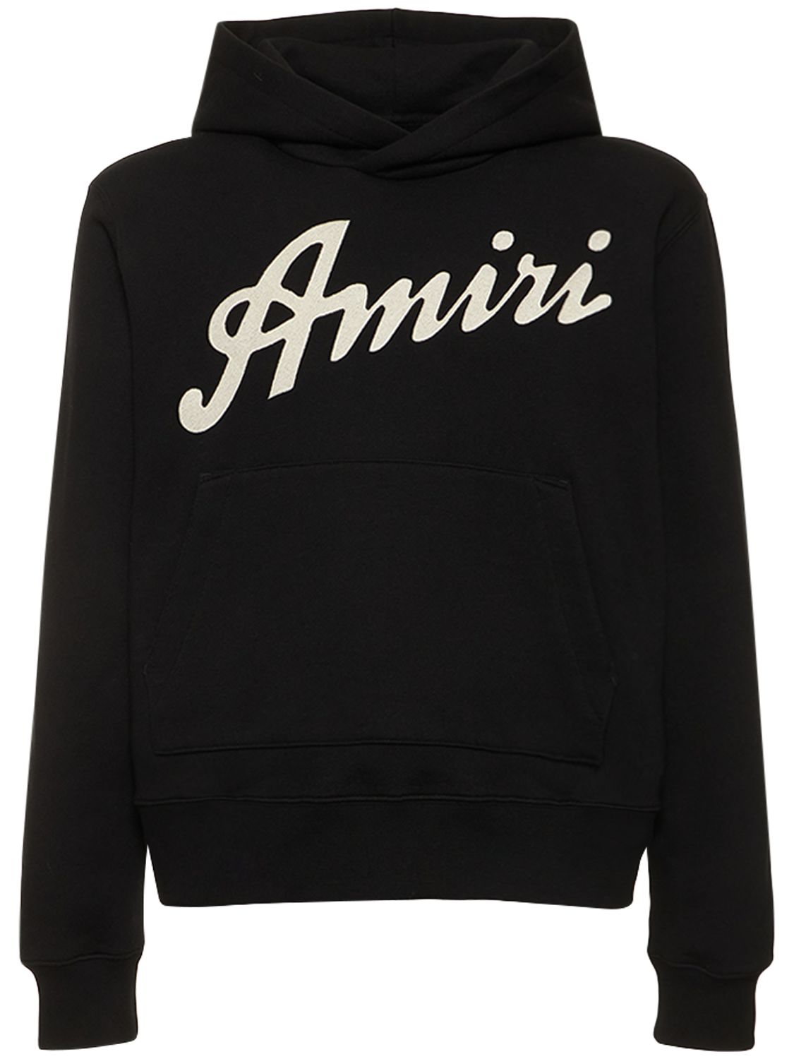 Amiri California Logo-embroidered Cotton-jersey Hoodie In Black