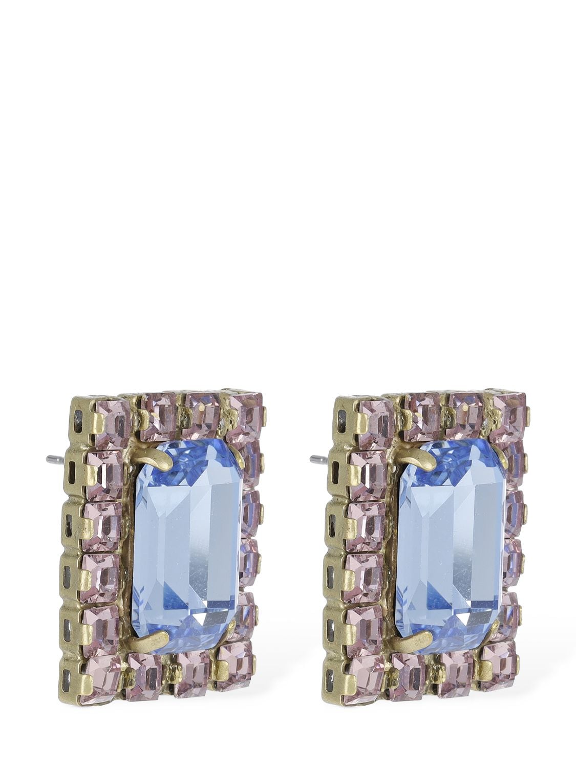 Shop Yun Yun Sun Lvr Exclusive Marian Crystal Earrings In Blue,pink