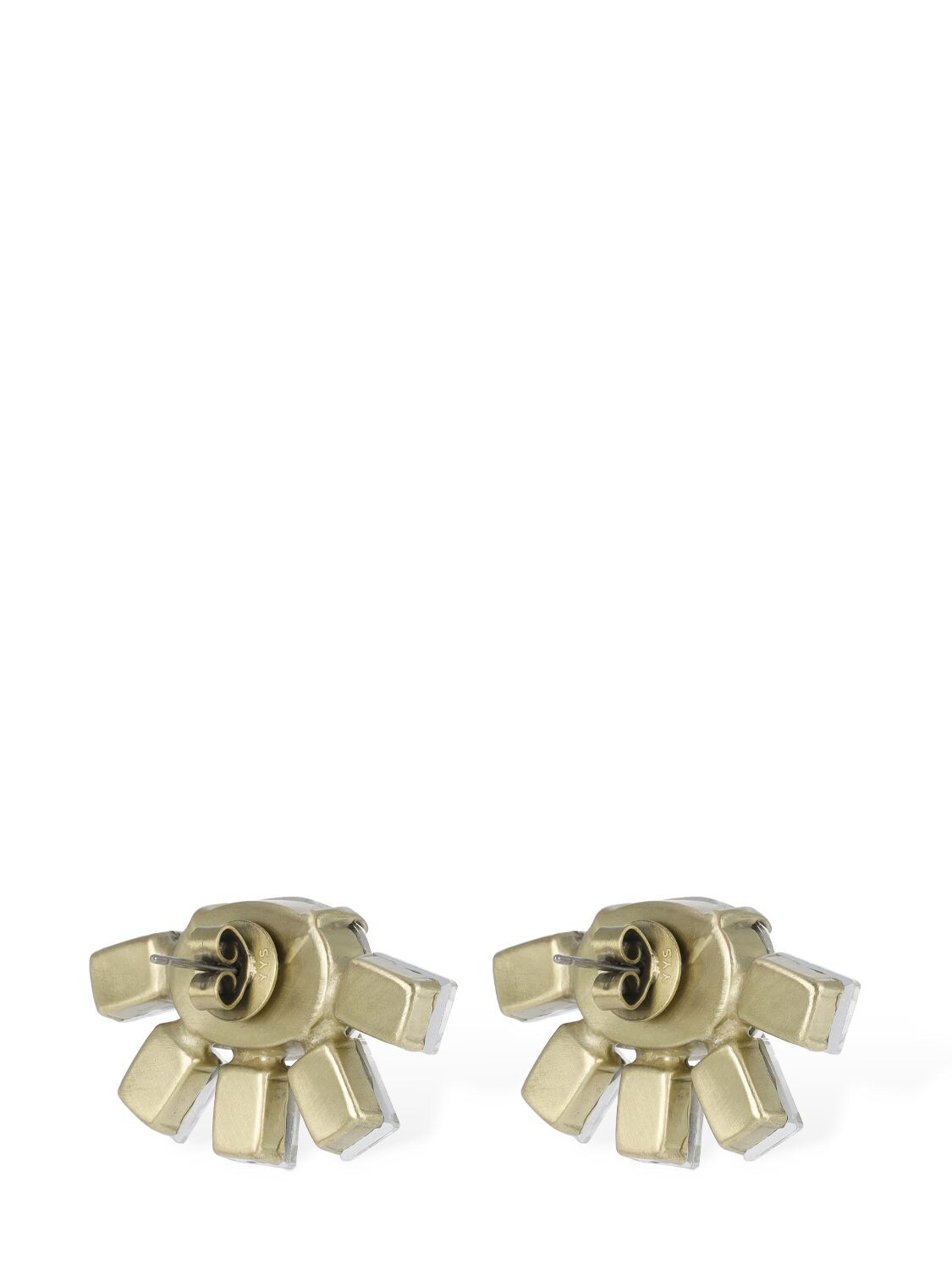 Shop Yun Yun Sun Lvr Exclusive Isabel Crystal Earrings In Gold