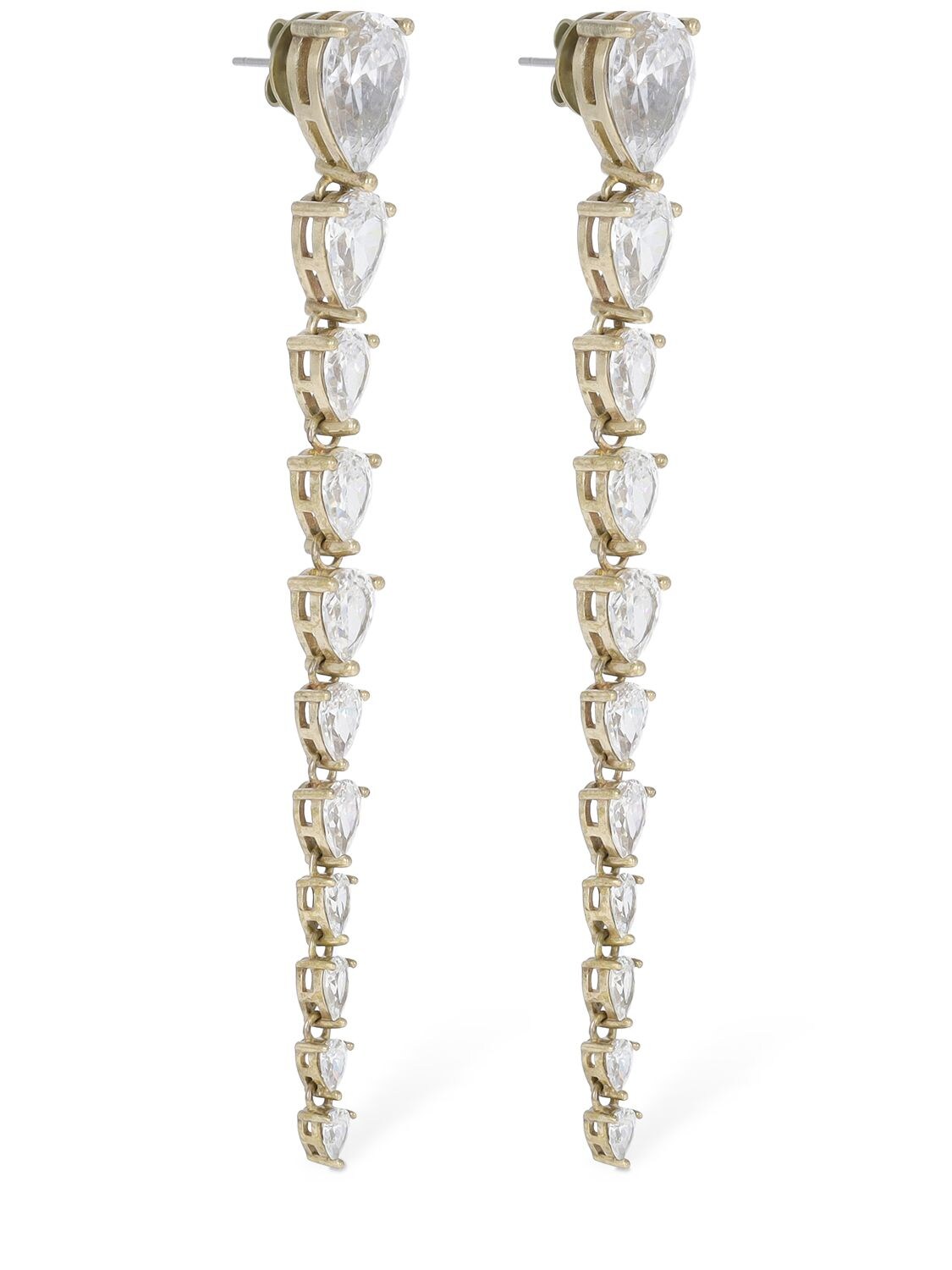 Shop Yun Yun Sun Lvr Exclusive Merida Crystal Earrings In Gold
