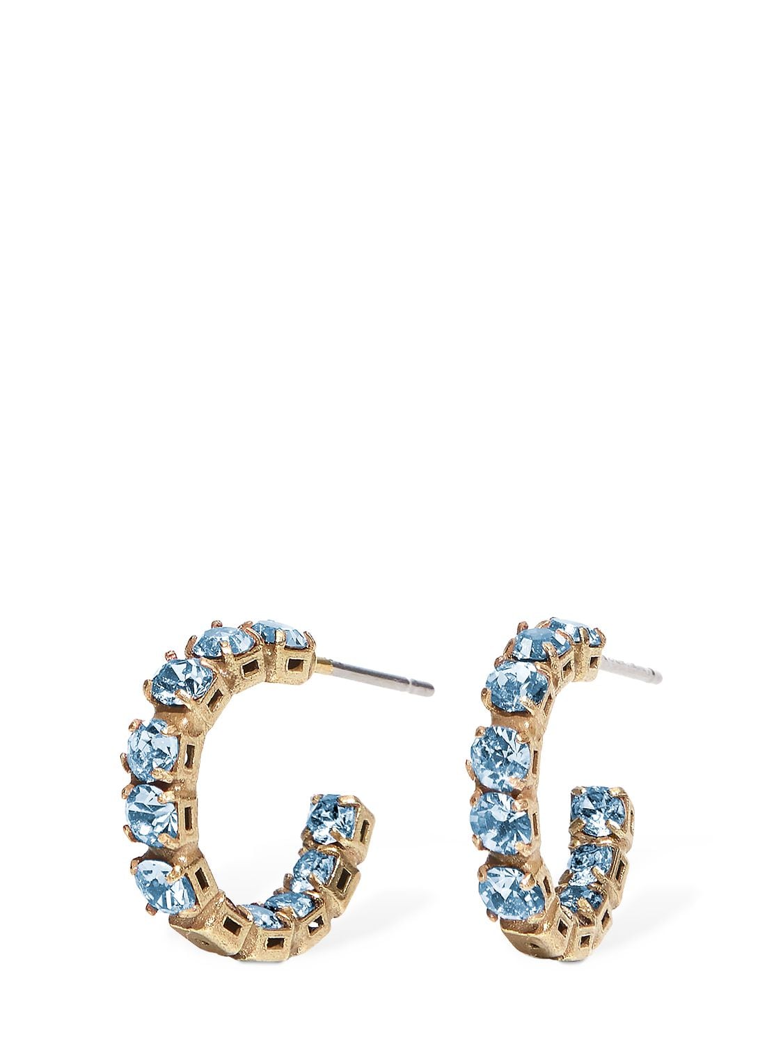Yun Yun Sun Lvr Exclusive Tinkers Crystal Earrings In Gold,blue