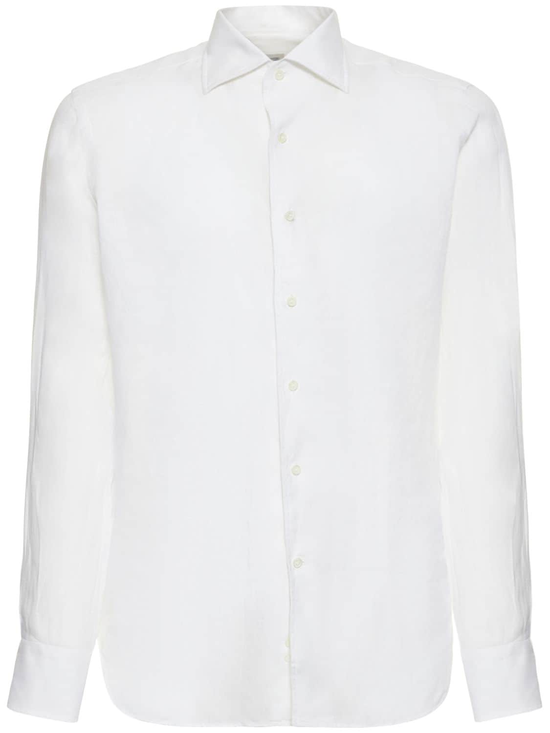 Alessandro Gherardi Regular Linen Shirt In White