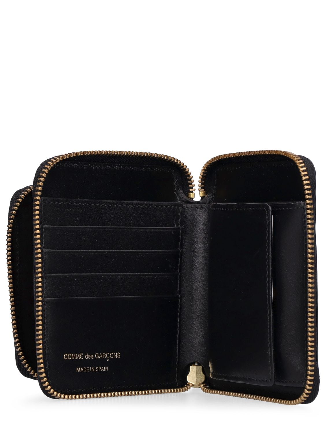 Shop Comme Des Garçons Classic Leather Double-zip Wallet In Black