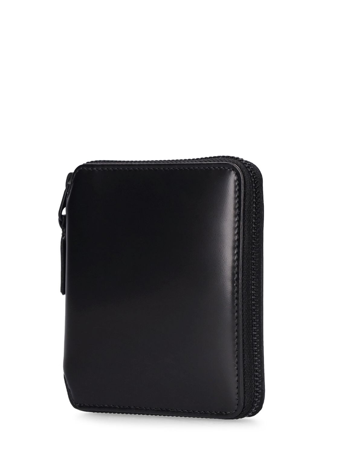 Shop Comme Des Garçons Leather Zip Wallet In Black