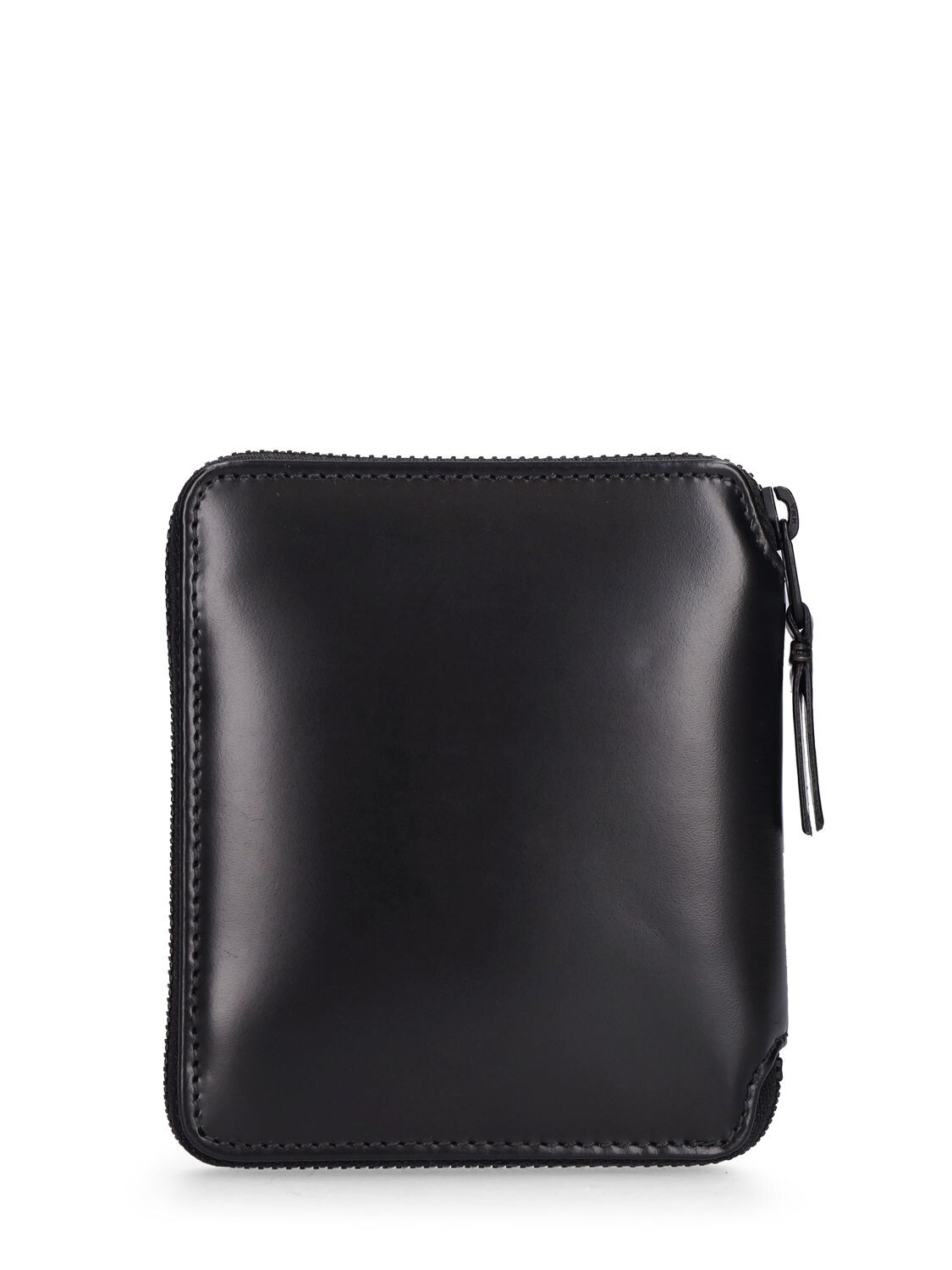 Shop Comme Des Garçons Leather Zip Wallet In Black