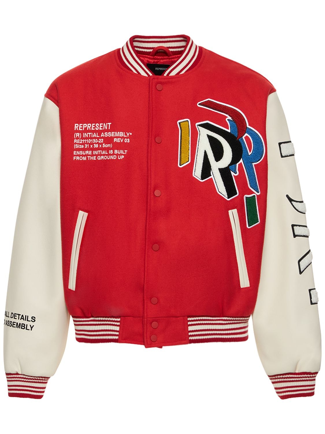 Represent Initial Bomber Jacket In Red | ModeSens