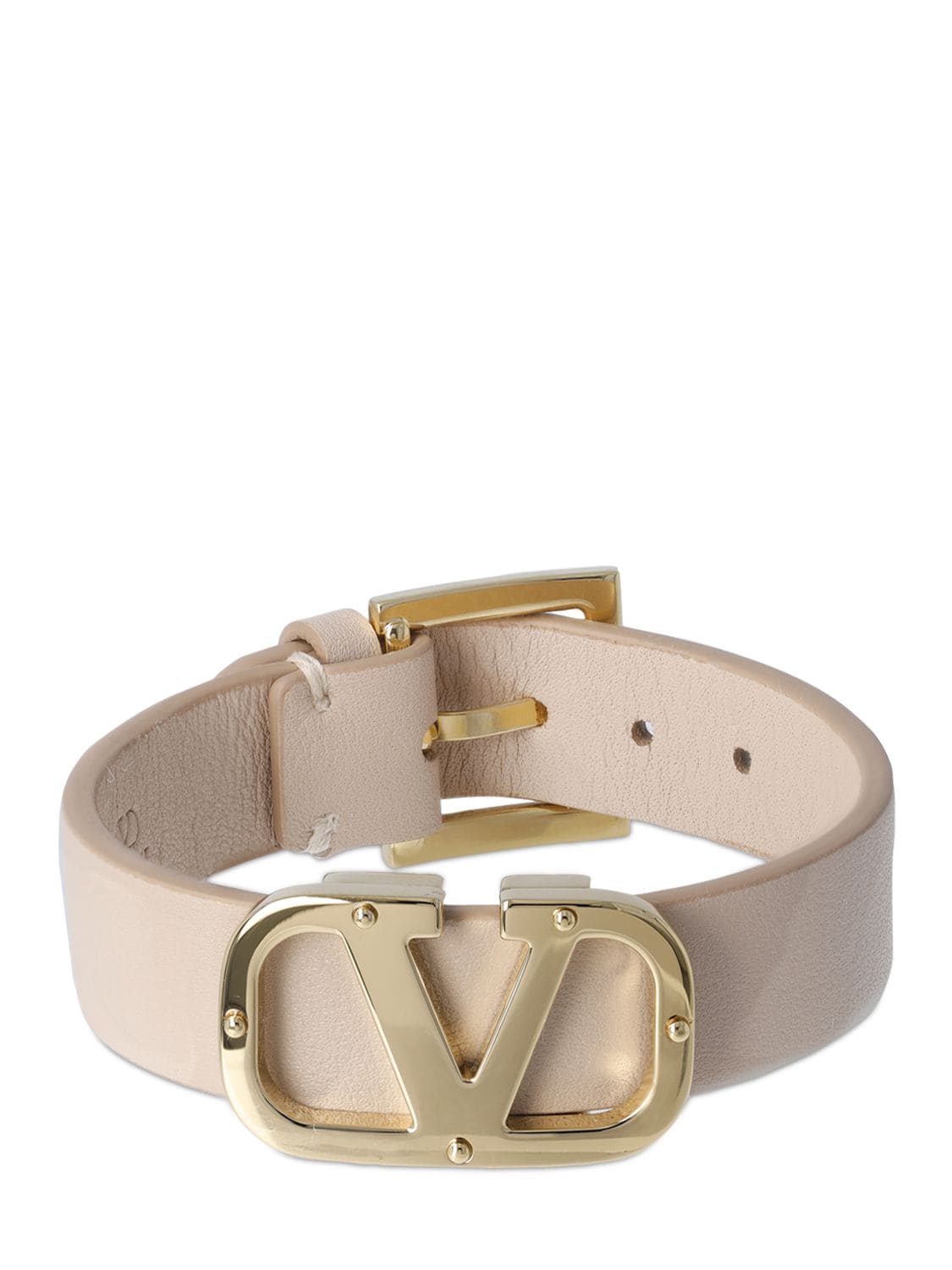 Vlogo Signature Belt In Shiny Calfskin 20mm for Woman in Rouge Pur