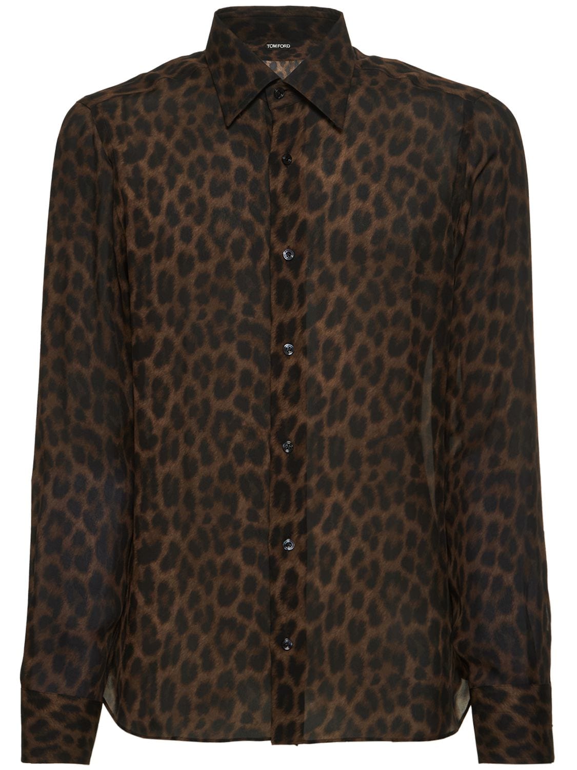 Blurred Leopard Slim Fit Leisure Shirt