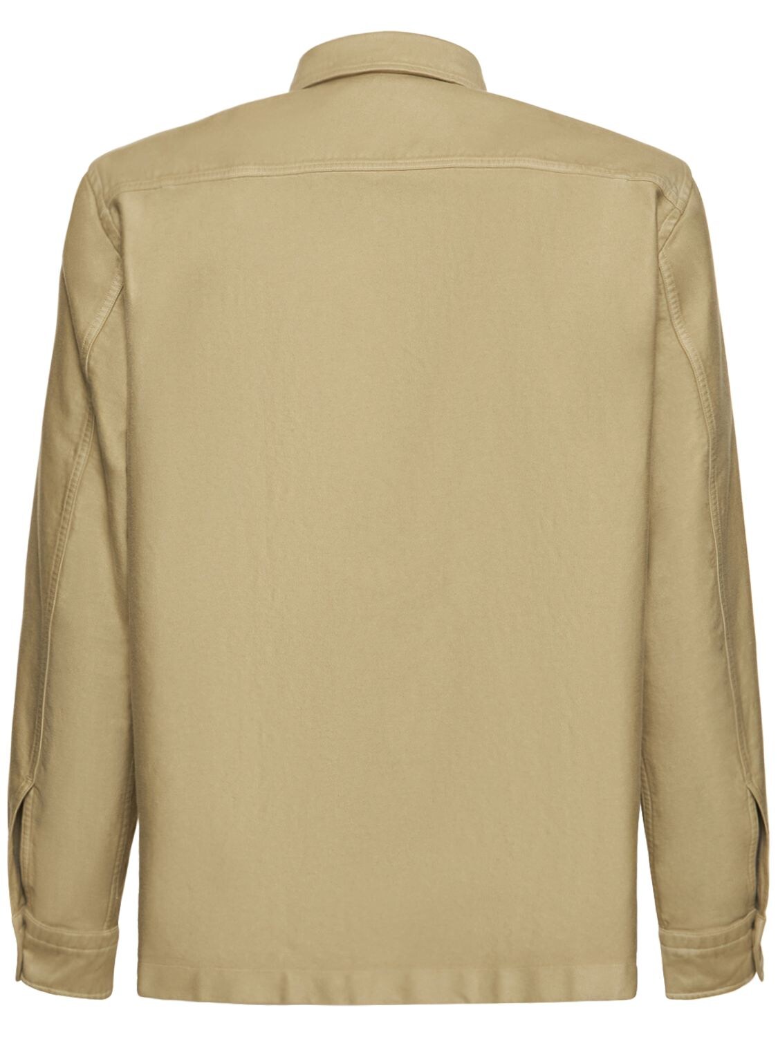Shop Tom Ford Satin Outershirt In Beige