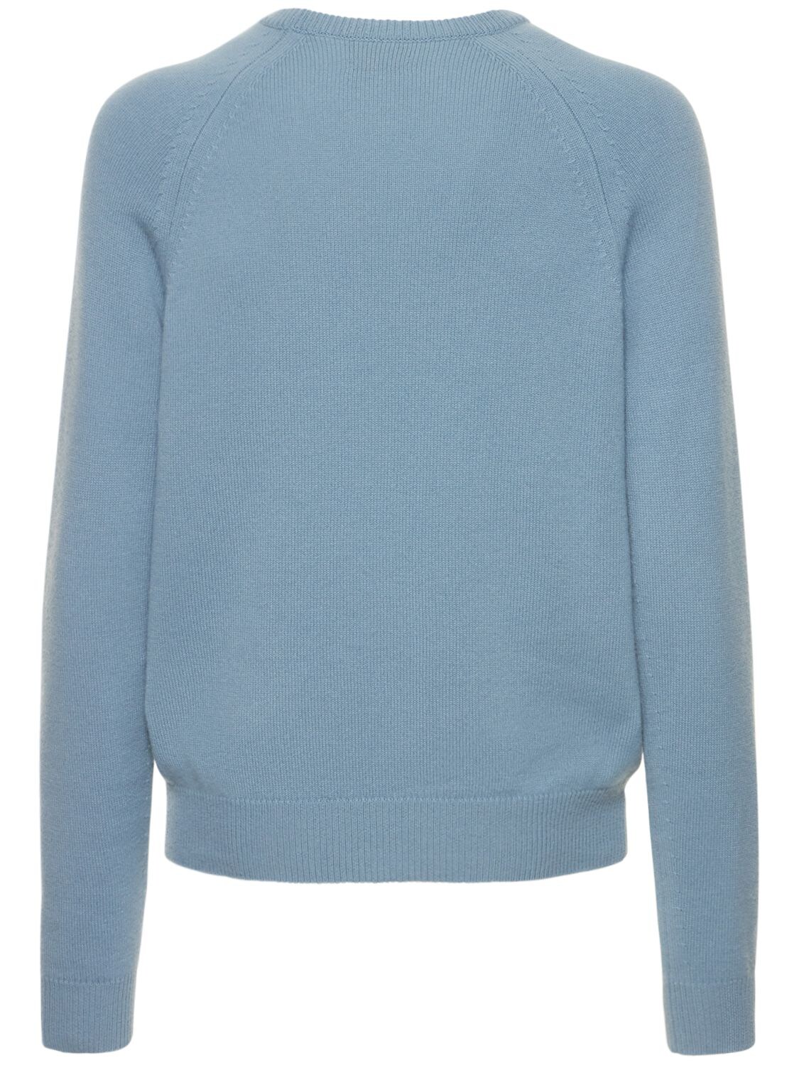 Shop Tom Ford Cashmere L/s Crewneck Sweater In Light Blue