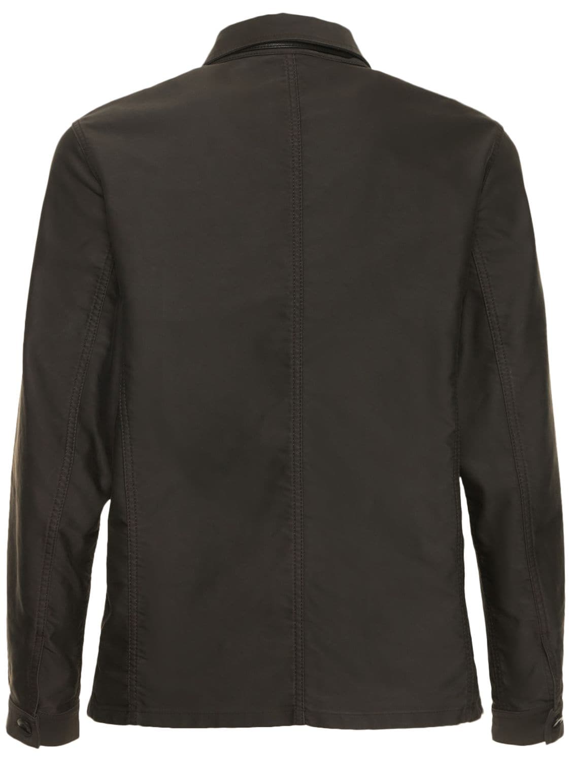 Shop Tom Ford Cotton Satin Chore Jacket In Brown