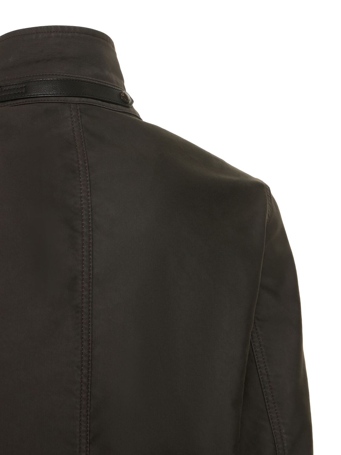 Shop Tom Ford Cotton Satin Chore Jacket In Brown