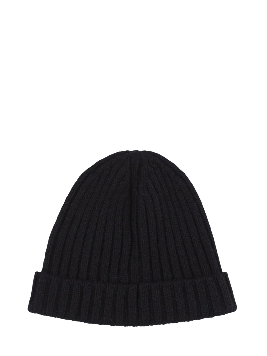 Shop Tom Ford Cashmere Ribbed Beanie Hat In Black