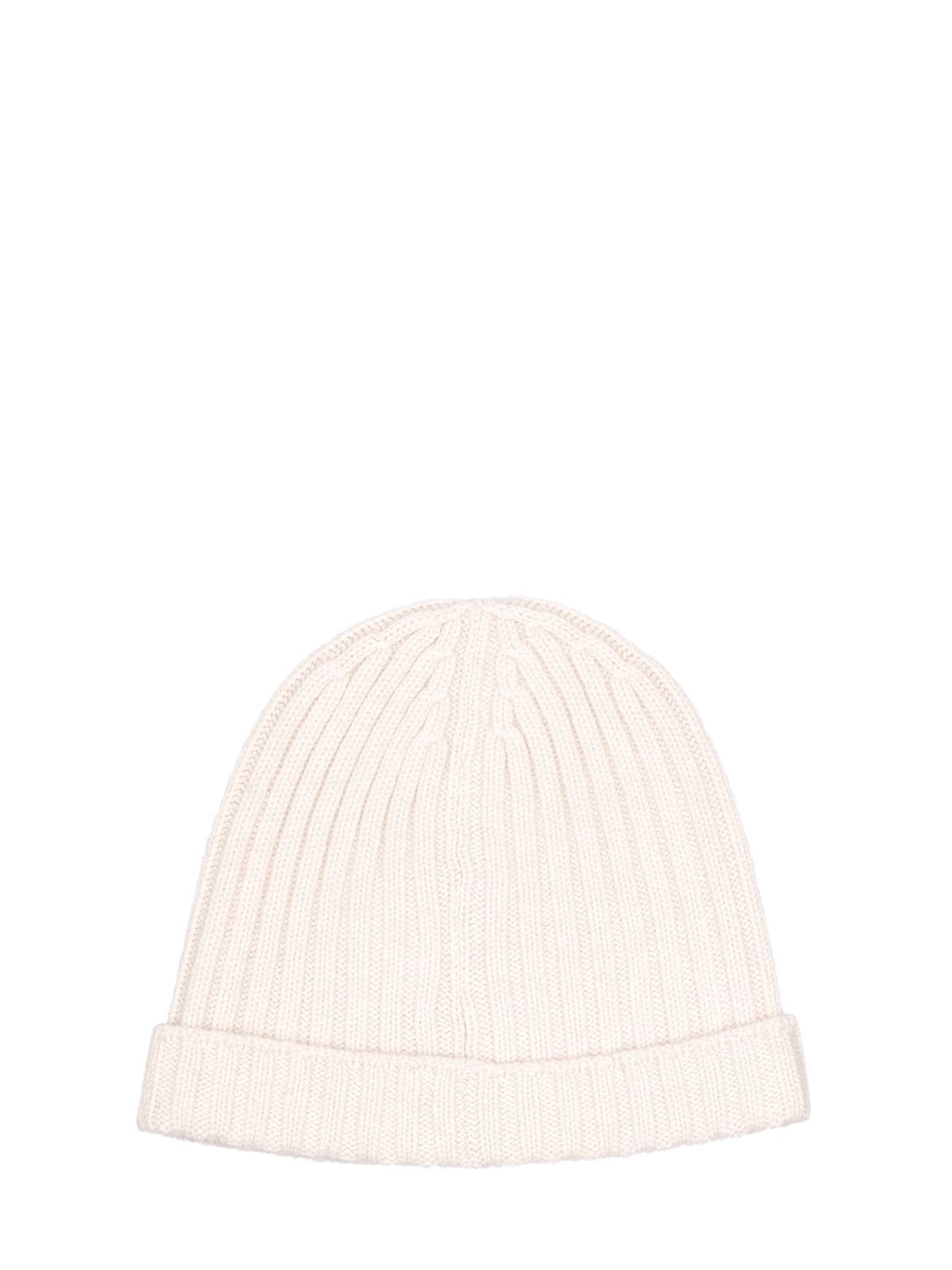 Shop Tom Ford Cashmere Ribbed Beanie Hat In White