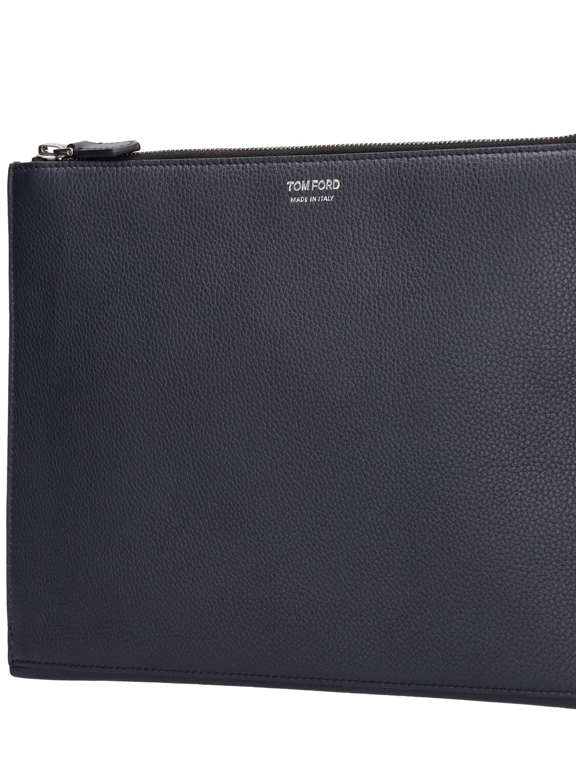 Utility Leather Trimmed Pouch in Black - Tom Ford