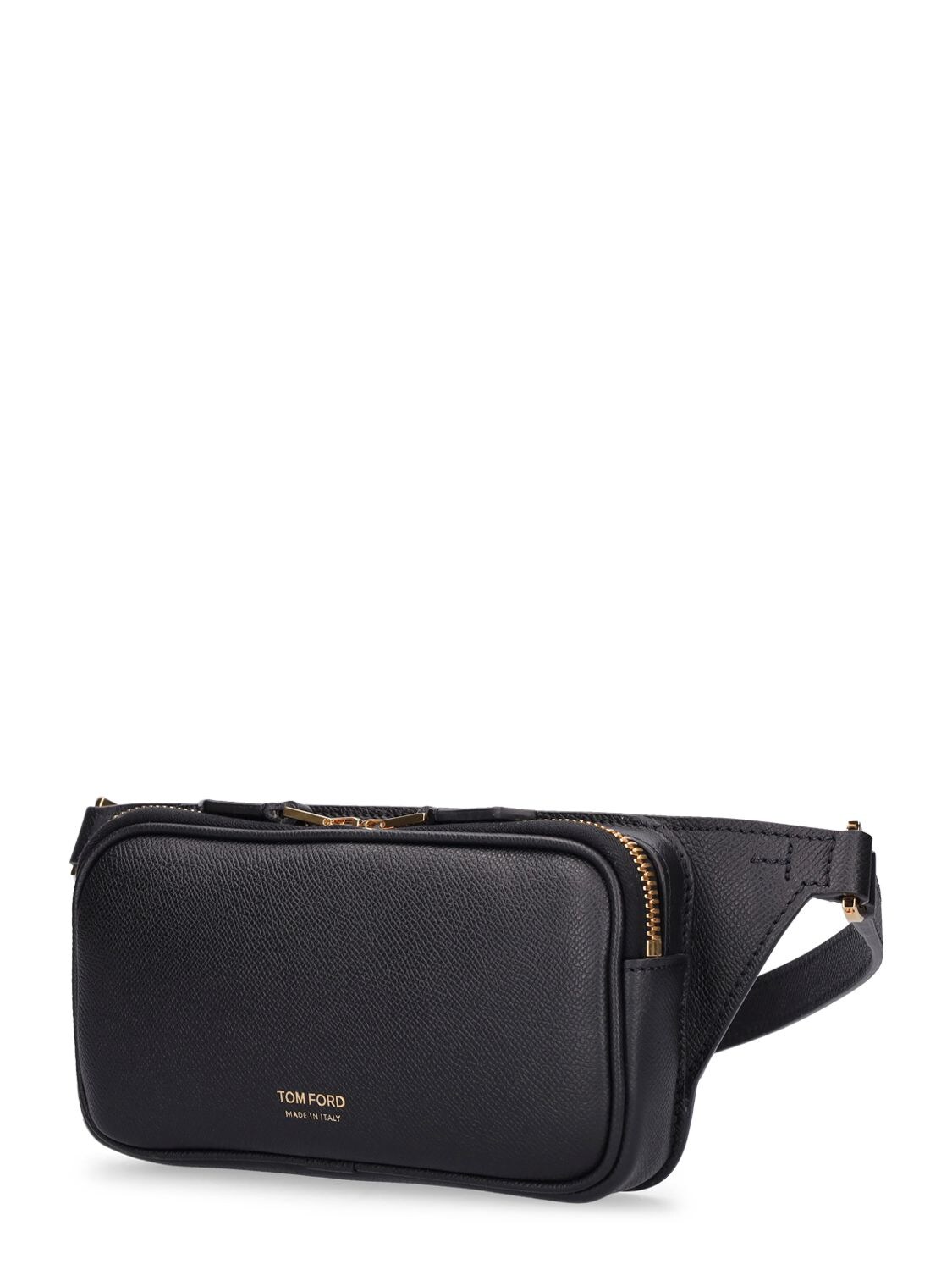 Shop Tom Ford Leather Belt Bag In Black