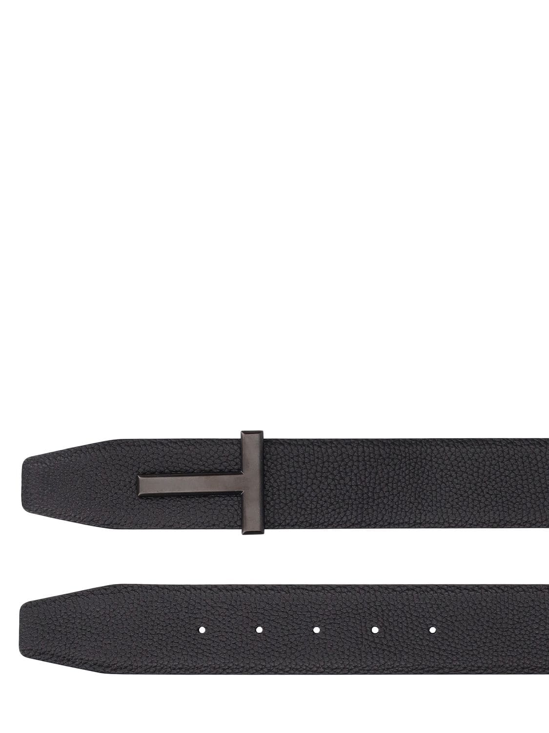 Shop Tom Ford Leather T Belt In Black
