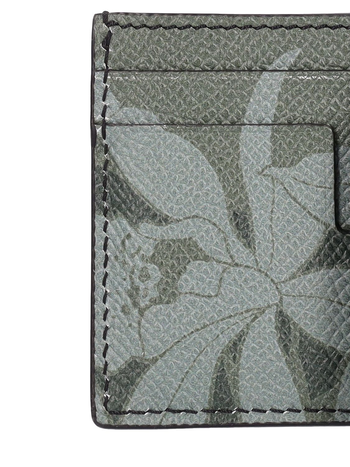 Tom Ford Orchid Camo Leather Card Holder In Green | ModeSens