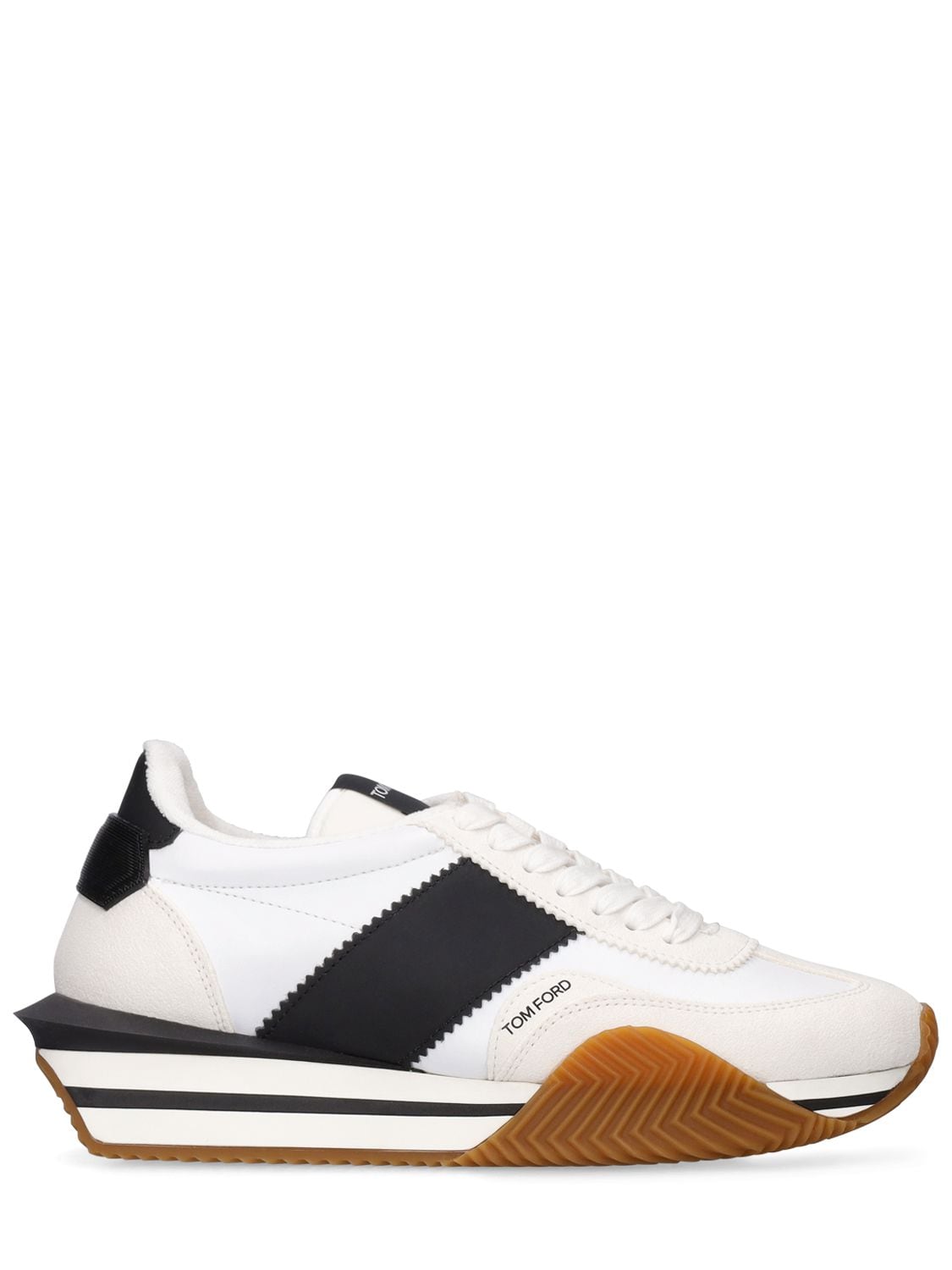 Tom Ford Men's Two-toned Low-top Trainers In Black&white