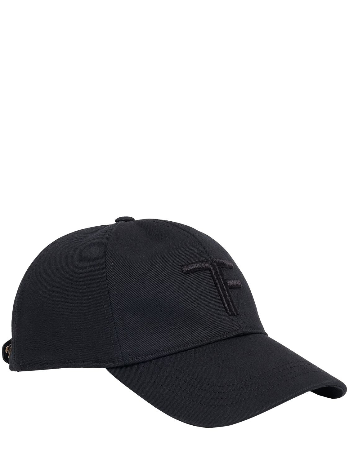 Shop Tom Ford Canvas & Smooth Leather Cap In Black