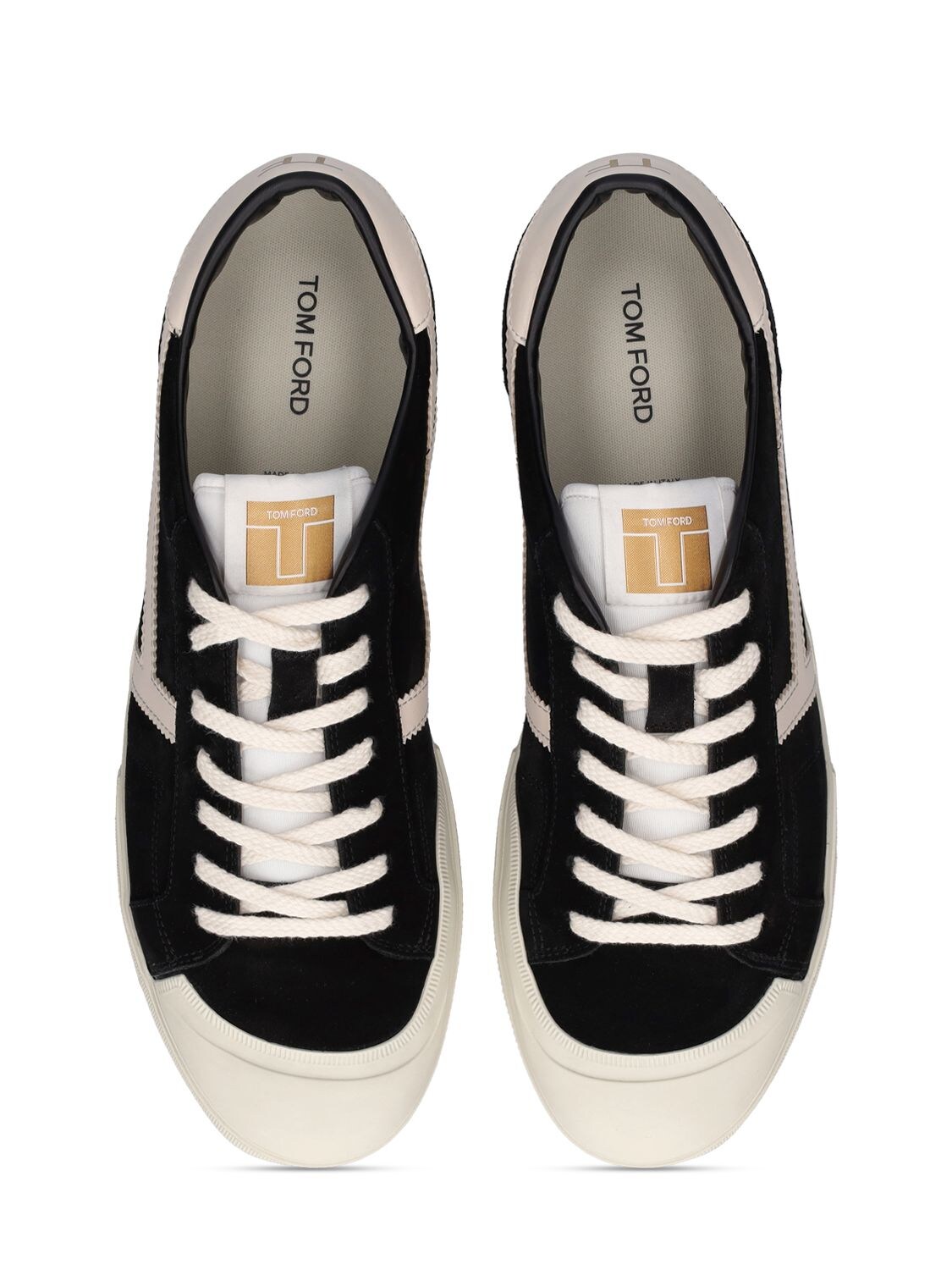 Tom Ford Suede Low Top Sneakers In Black | ModeSens