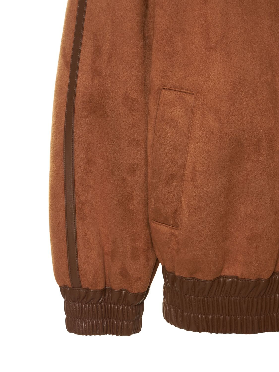 Rotate Birger Christensen Faux Shearling Bomber Jacket In Brown
