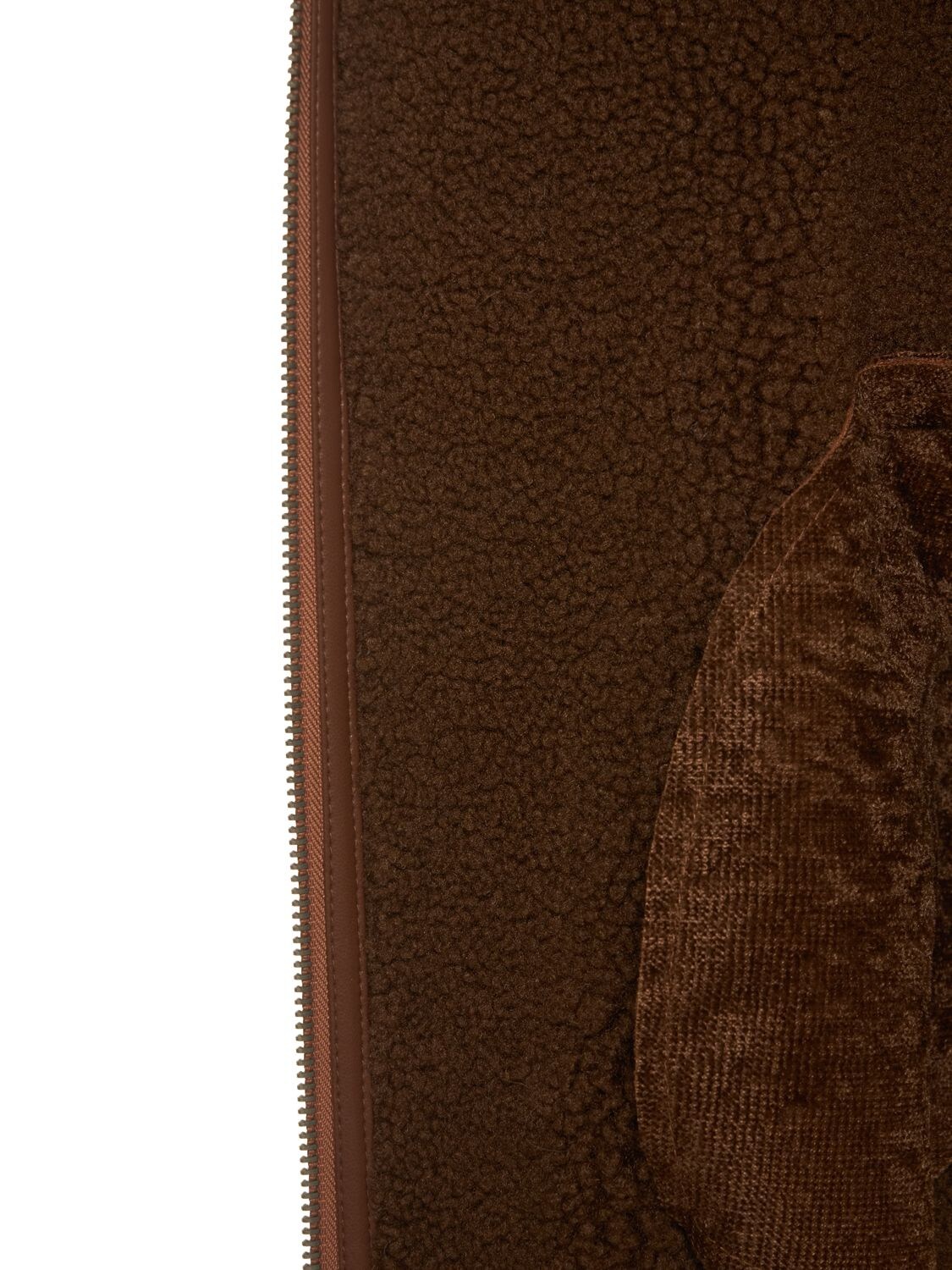 Rotate Birger Christensen Faux Shearling Bomber Jacket In Brown
