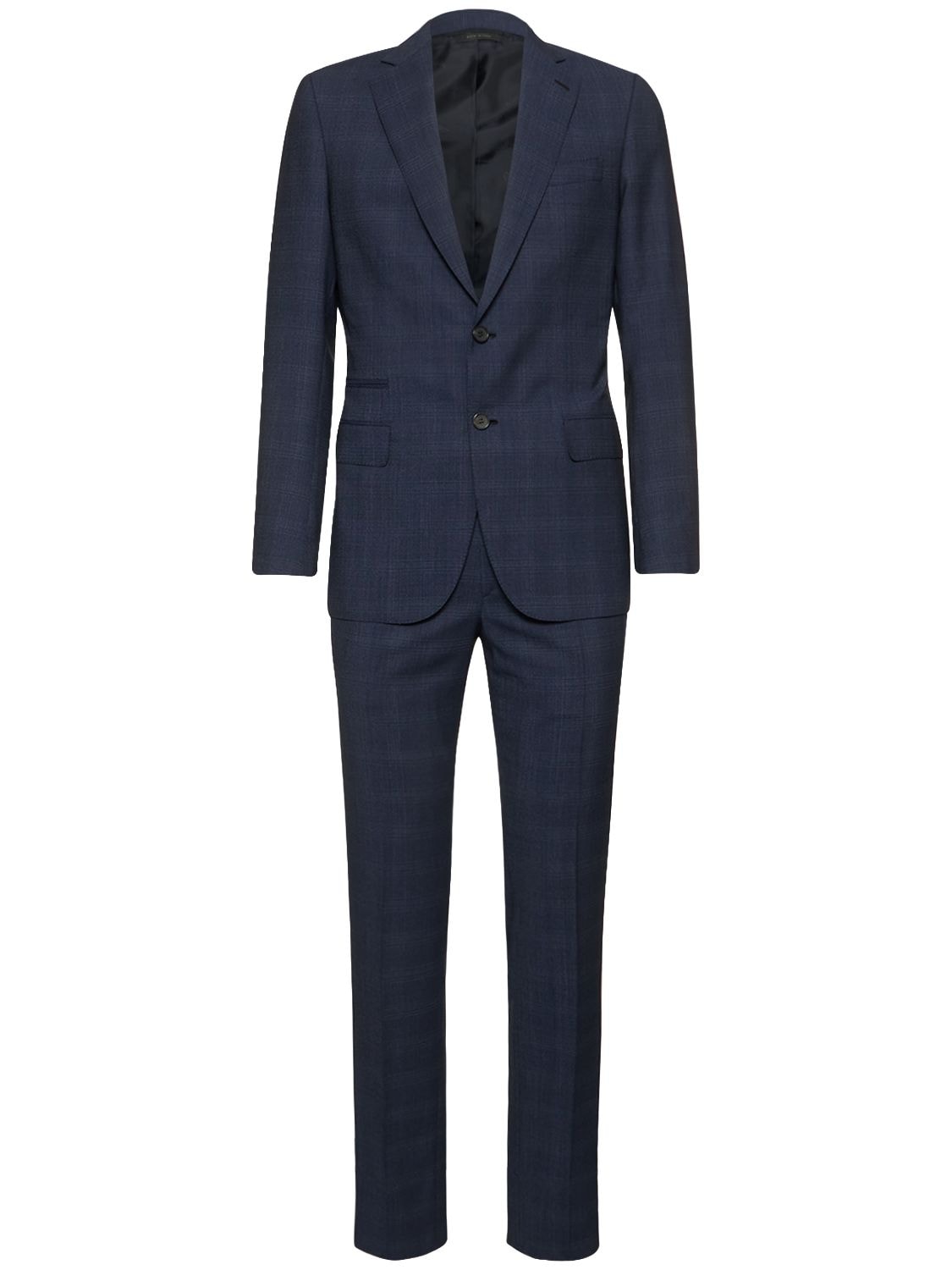 Brioni Pre Couture Wool Suit In Navy