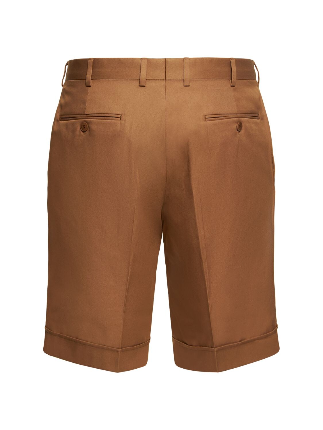 Shop Brioni Lerici Cotton Gabardine Bermuda Shorts In Brown