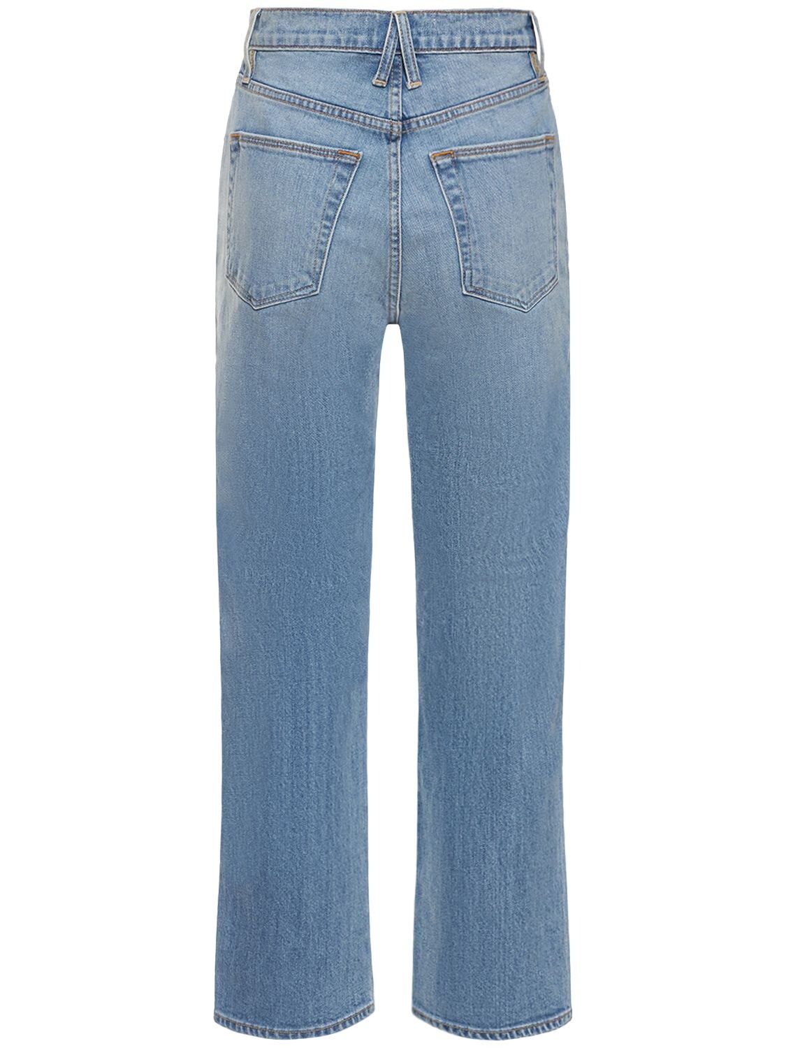Shop Slvrlake London Crop Straight Jeans In Light Blue