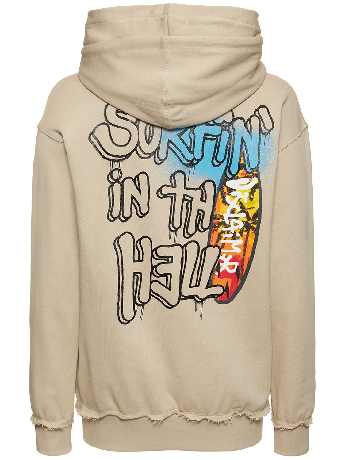 Disclaimer Surf Logo Cotton Hoodie In Brown