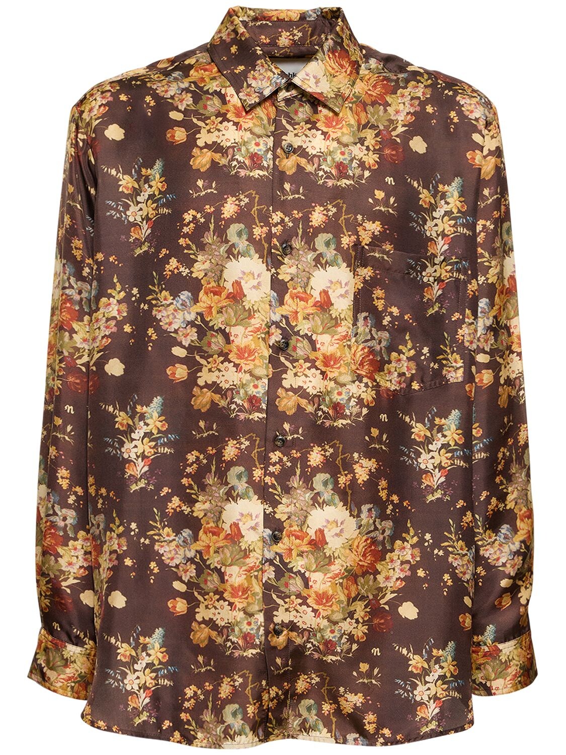 Flower Print Silk Twill Shirt – MEN > CLOTHING > SHIRTS