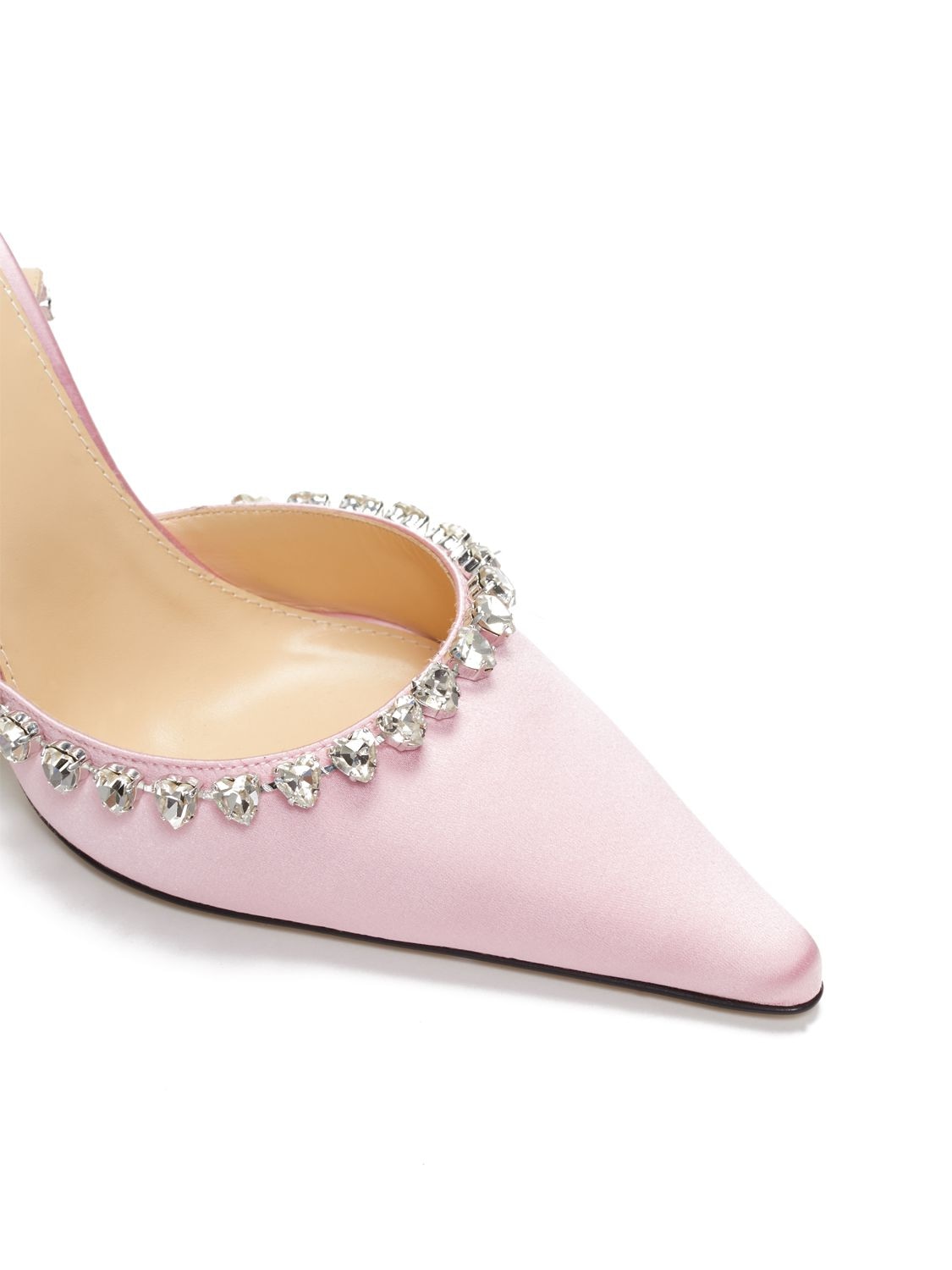 Shop Mach & Mach 100mm Audrey Satin Pumps In Pink