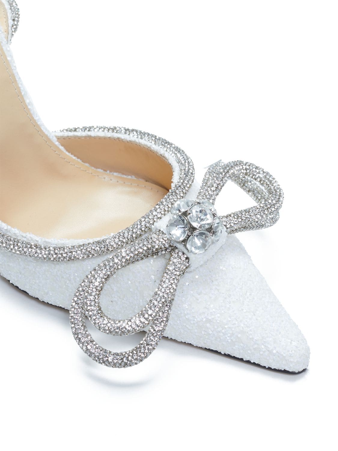 Shop Mach & Mach 100mm Glittered Pumps In White