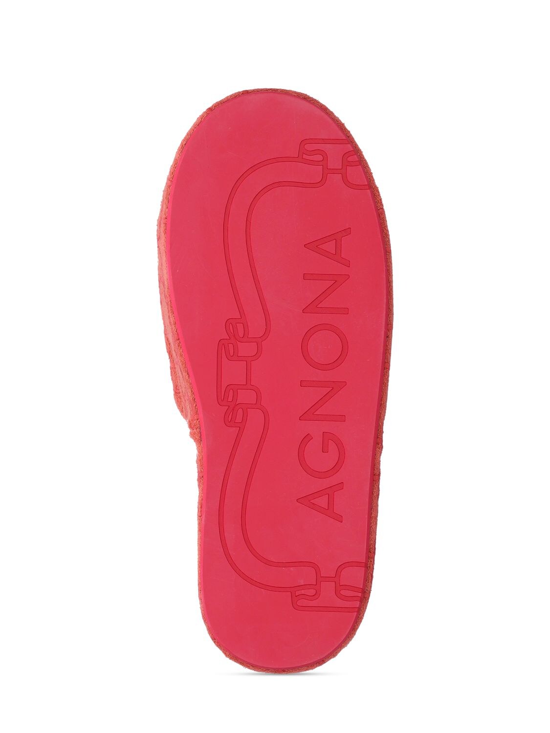 Shop Agnona Stretch Cotton Terry Slippers In Pink
