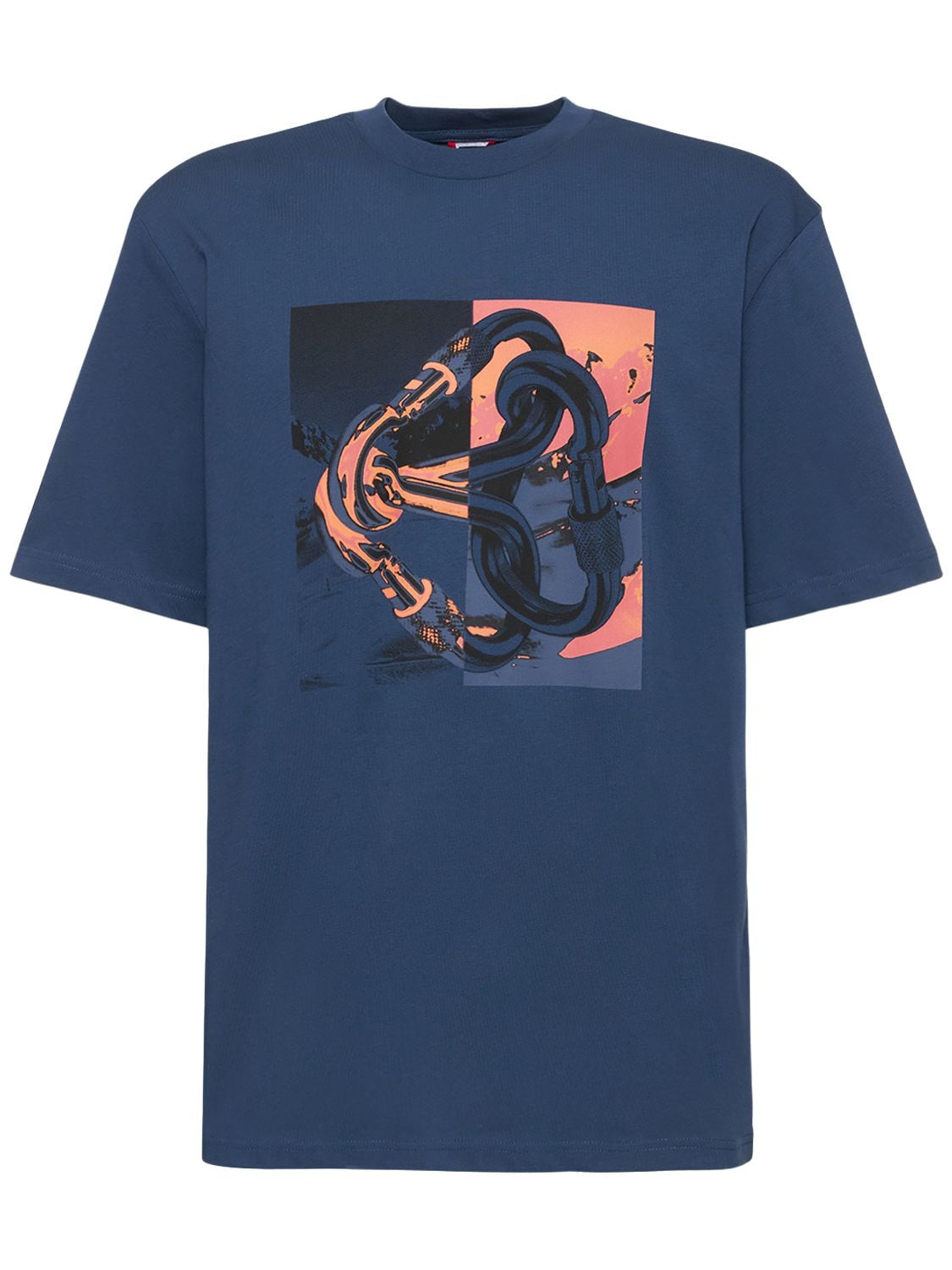 The North Face Printed T-shirt In Shady Blue